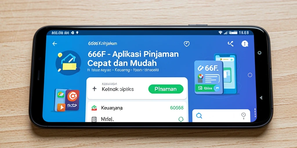 Antarmuka aplikasi 666F yang sederhana dan mudah digunakan untuk pinjaman.