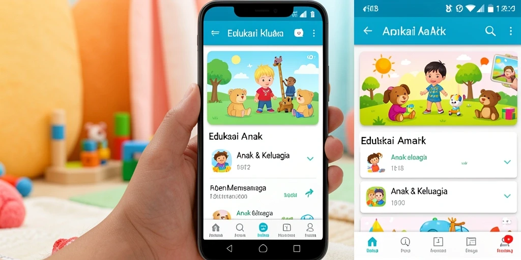 Tampilan antarmuka F08 yang ceria dan edukatif.