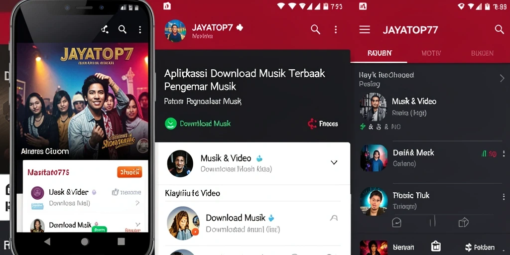 Tampilan antarmuka JAYATOP77 yang memudahkan pengguna mendownload musik.