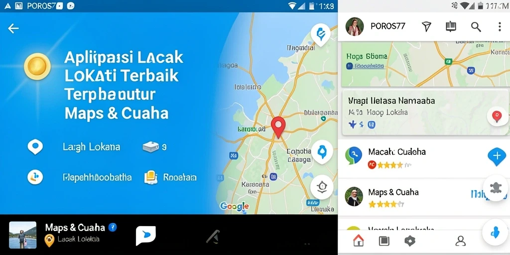 Tampilan antarmuka aplikasi Lacak Lokasi POROS77 yang menarik.