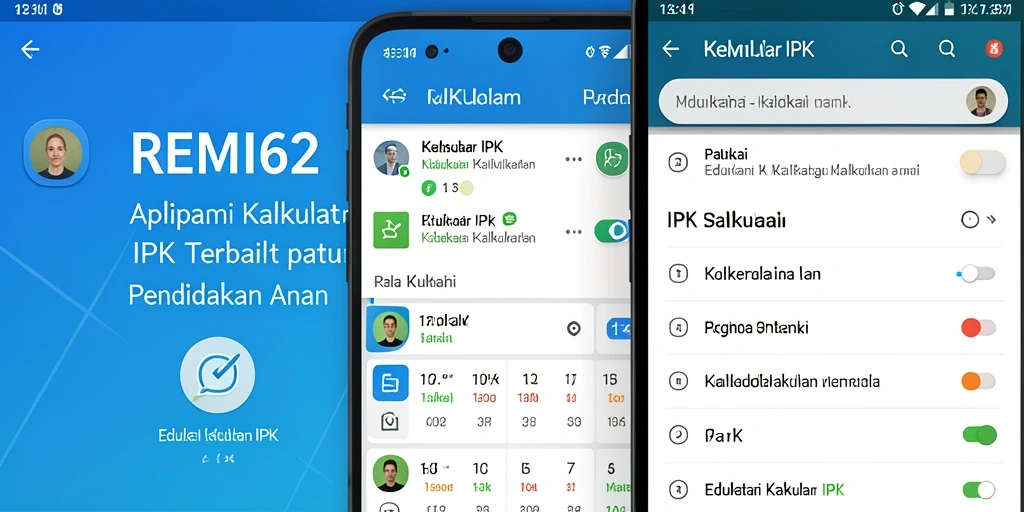 Tampilan antarmuka aplikasi Kalkulator IPK yang sederhana dan fungsional.
