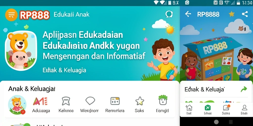 Tampilan menarik dari antarmuka RP888 yang mendukung belajar anak.