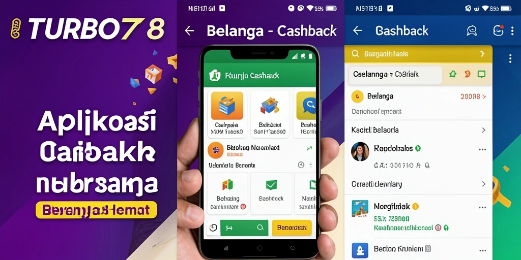Tampilan antarmuka aplikasi TURBO78 yang menarik untuk cashback.