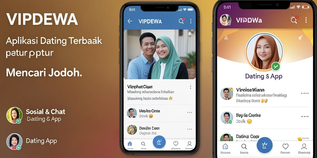 Tampilan antarmuka aplikasi VIPDEWA yang menarik dan modern.